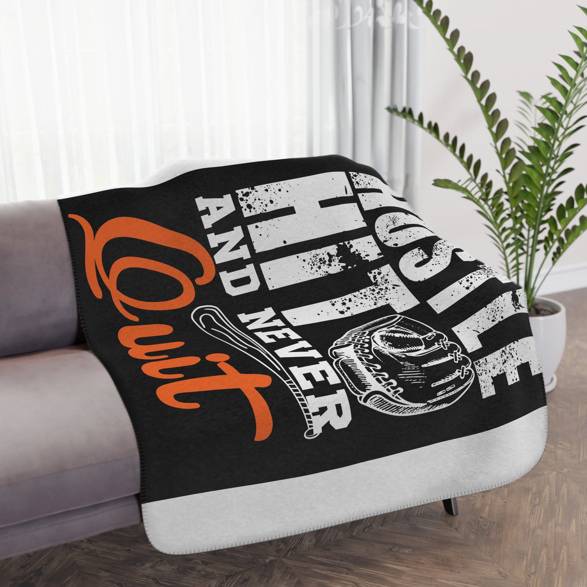 Baseball Hustle Sherpa Blanket - Cozy Throw for Sports Lovers